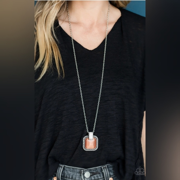 EFFERVESCENT ELEGANCE Orange Necklace